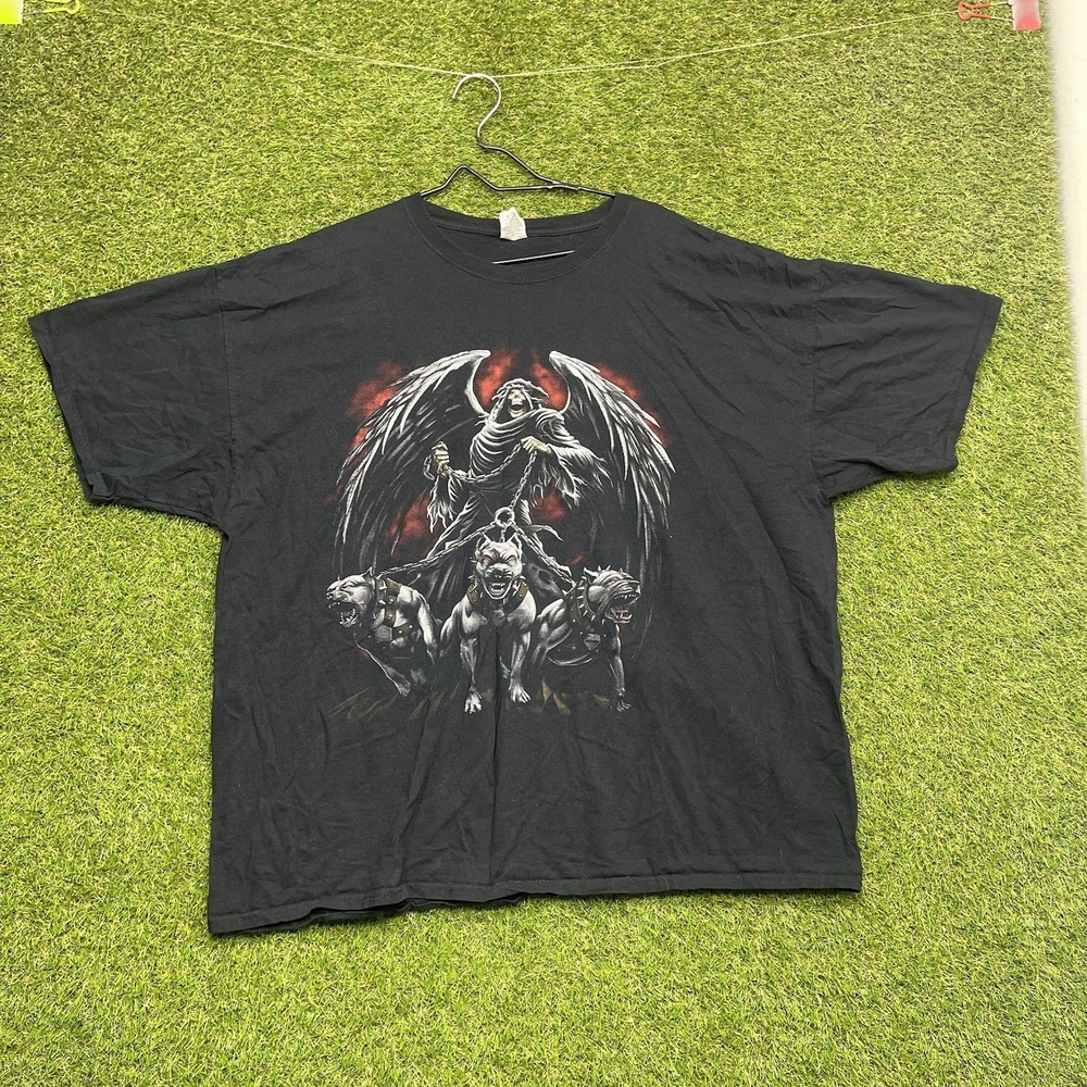 Sinister Shirt Mens 2XL XXL Grunge Y2K Affliction Jnco Wings AOP Grunge Black